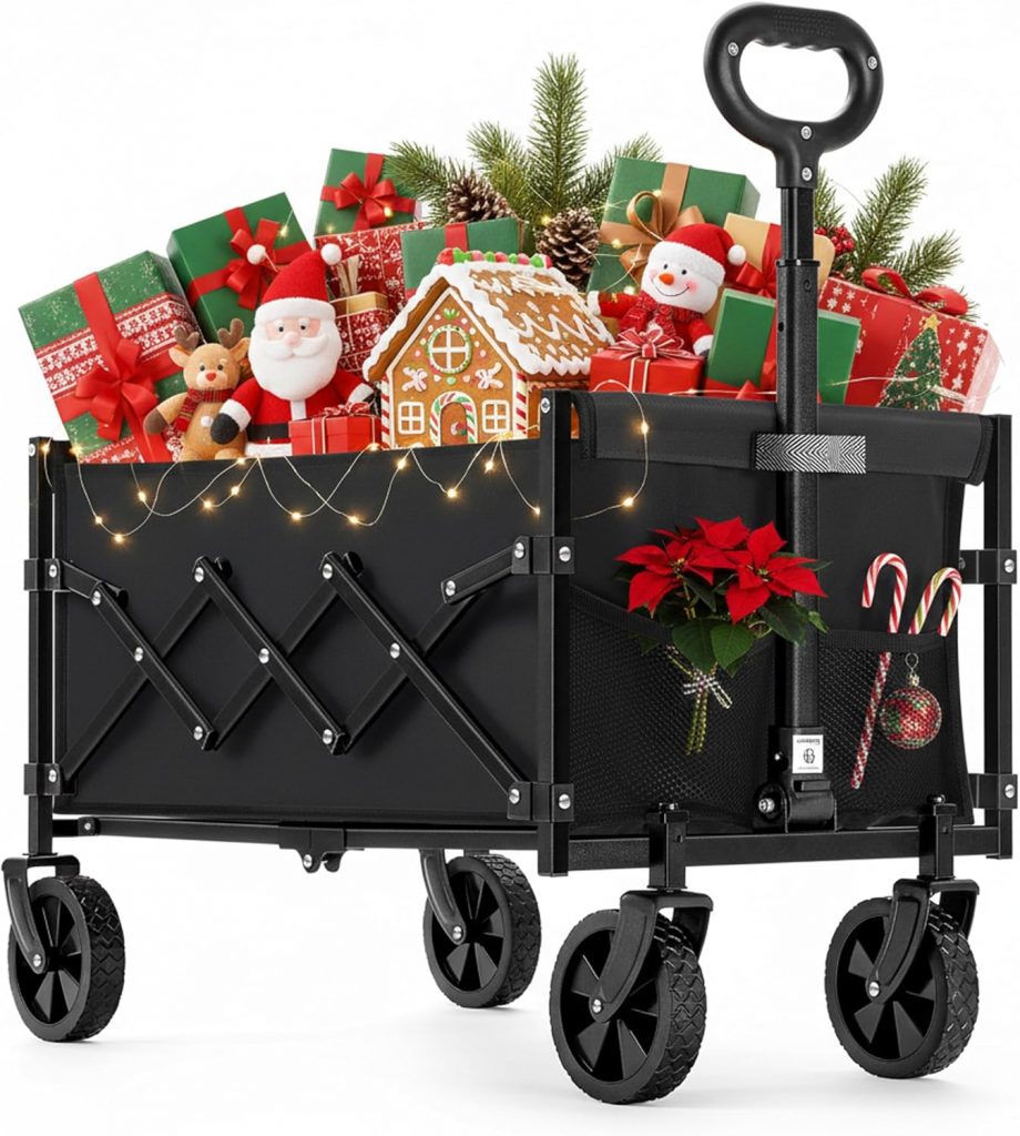 SONGMICS Kleiner Handwagen faltbar, Gartenwagen, kompakt, mit Griff, mit 4 verstärkten Rollen, Davon 2 Universalräder, bis 180 kg belastbar, Outdoor, Garten, 90 L, tintenschwarz GFW909B0129.99€ ➡️ https://www.amazon.de/dp/B0DHGP5KSM/?tag=preisfehlerheute-21