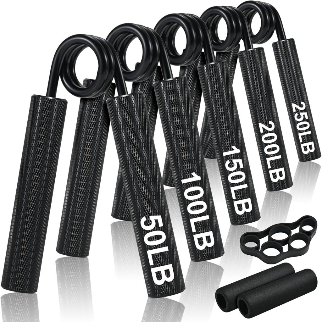 Hand Trainer, ECCOGREAT Handmuskeltrainer Grip Trainer Edelstahl als Werkstoff für mehr Griffkraft und stärken Unterarm (5pcs-Schwarz)6.37€ ➡️ https://www.amazon.de/dp/B0CKX14PTD/?tag=preisfehlerheute-21