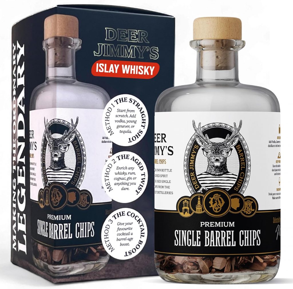 Deer Jimmy's® DIY Whisky Geschenkset – Whisky selbst Machen mit Premium Eichenholz aus schottischen Islay Whiskyfässern – Tiefe Fassreifung für Jede Spirituose Männer14,91€ statt 19,95€➡️ https://www.amazon.de/dp/B0DLGXVDVX/?tag=preisfehlerheute-21