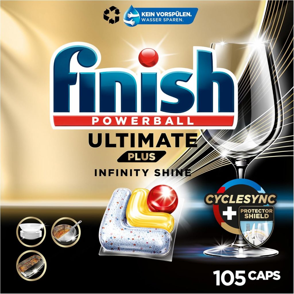 Finish Ultimate Plus Infinity Shine Citrus Spülmaschinentabs – Geschirrspültabs für intensive Reinigung, Fettlösekraft und Glanz mit Schutzschild – 105 Finish Caps15.71€ statt 26.49€➡️ https://www.amazon.de/dp/B0CH9VFGM6/?tag=preisfehlerheute-21