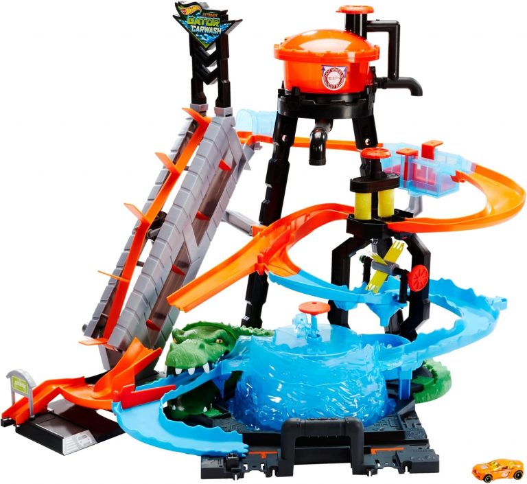 Hot Wheels FTB67 - City Ultimative Autowaschanlage mit Krokodil, Car Wash Waschstation Spielset mit Farbwechseleffekt inkl. 1 Spielzeugauto und Alligator, Spielzeug Autorennbahn ab 4 Jahren56,99€ statt 77,03€➡️ https://www.amazon.de/dp/B079KD4PR6/?tag=preisfehlerheute-21