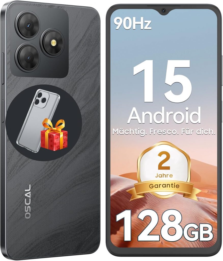 🤴 OSCAL Flat 2 Handy Ohne Vertrag, Android 15, 12GB+128GB/2TB TF Handy Günstig, 6.56'' HD+ 90Hz Smartphone Ohne Vertrag, 13MP+8MP, 5000mAh, Dual SIM/OTG/GPS/Fingerabdruck/Gemini AI/2 Jahre Garantie82,99€ statt 109,99€ - 25,00 % 🔥🚚 Verkauft von NEROLL SUITS LIMITED und Versand durch Amazon429 Bewertungen: 4.4 / 5.0 ⭐️⭐️⭐️⭐️🛒 zu Amazon https://www.amazon.de/dp/B0F18TWHVG/?amp%3Btag=preisfehlerheute-21&%3Bamp%3Bth=1&%3Bamp%3Bpsc=1&tag=preisfehlerheute-21
