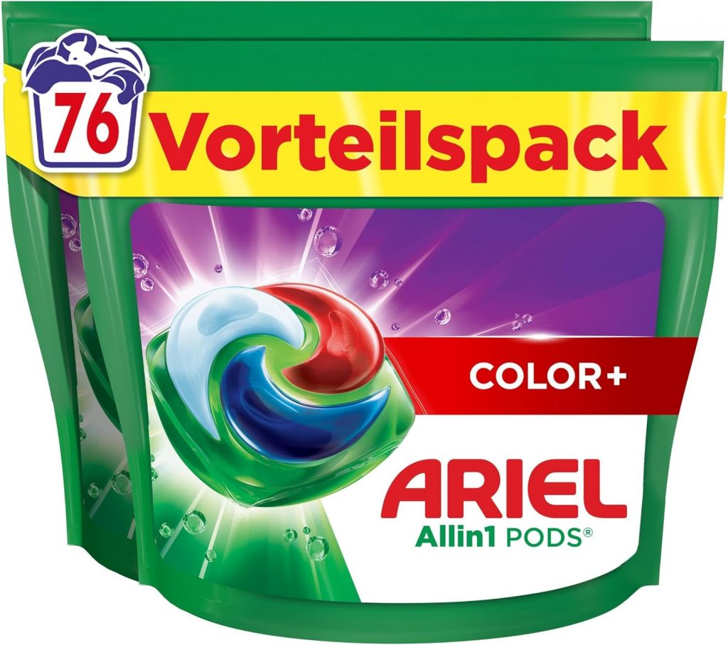 Ariel Waschmittel Pods All-in-1, Flüssigwaschmittel Kapseln 76 Waschladungen, Color+, Kraftvolle Fleckentfernung ab der 1. Wäsche15.28€ statt 24.99€➡️ https://www.amazon.de/dp/B0DTJ3JW6B/?tag=preisfehlerheute-21