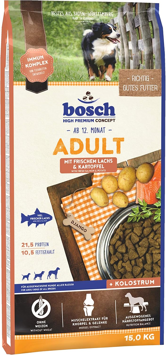 👑 bosch HPC Adult mit frischem Lachs & Kartoffel | Hundetrockenfutter für ausgewachsene Hunde aller Rassen | 1 x 15 kg33,65€ statt 54,95€ - 39,00 % 🔥🚚 Verkauft durch Amazon und Versand durch Amazon3,189 Bewertungen: 4.6 / 5.0 ⭐️⭐️⭐️⭐️⭐️🛒 zu Amazon https://www.amazon.de/dp/B01ELEFXZW/?amp%3Btag=preisfehlerheute-21&amp%3Bth=1&amp%3Bpsc=1&tag=preisfehlerheute-21