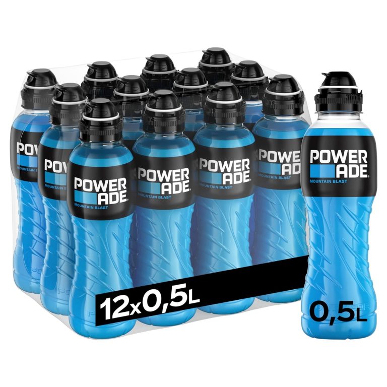 Powerade Sports Mountain Blast, kalorienarmes Sportgetränk mit Fruchtmix-Geschmack, mit Elektrolyten, Sport Drink in stylischen Einweg Flaschen (12 x 500 ml)10,79€ statt 20,88€➡️ https://www.amazon.de/dp/B013WY9YO8/?tag=preisfehlerheute-21