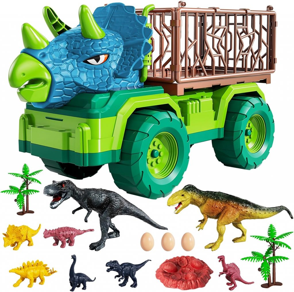 👑 TEMI Dinosaurier-LKW-Spielzeug für Kinder von 3–5 Jahren, Triceratops-Transportauto-Transporter, mit 8 Dino-Figuren, Aktivitäts-Spielmatte, Capture Jurassic Dinosaur Play Set für Jungen und Mädchen16,60€ statt 24,99€ - 34,00 % 🔥🚚 Verkauft und Versand durch 42,798 Bewertungen: 4.3 / 5.0 ⭐️⭐️⭐️⭐️🛒 zu Amazon https://www.amazon.de/dp/B09PVK3Q9V/?amp%3Btag=preisfehlerheute-21&%3Bamp%3Bth=1&%3Bamp%3Bpsc=1&tag=preisfehlerheute-21