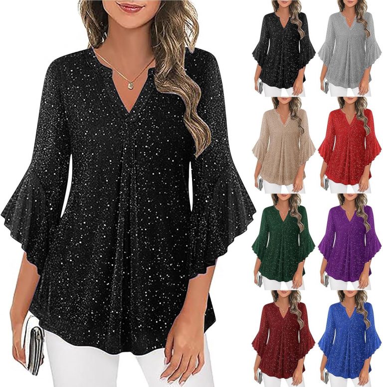 UHouse Bluse Damen Glitzer Oberteile Silvester Outfit Pailletten Blusenrock Tunika Festliche Blusen Zur Hochzeit Party Oberteil Karneval Langarmshirt Damenblusen Glitzeroberteil Schwarz XXL23,30€ ➡️ https://www.amazon.de/dp/B0FZVR1WRV/?tag=preisfehlerheute-21