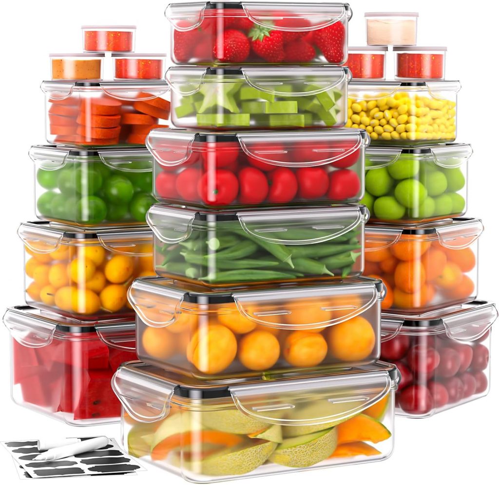 JSCORES 40er Frischhaltedosen mit Deckel Vorratsdosen Set(20 Behälter+20 Deckel) Auslaufsicher Lebensmittelbehälter Set für Küche,BPA-frei19.99€ ➡️ https://www.amazon.de/dp/B0CX8TVQ1W/?tag=preisfehlerheute-21
