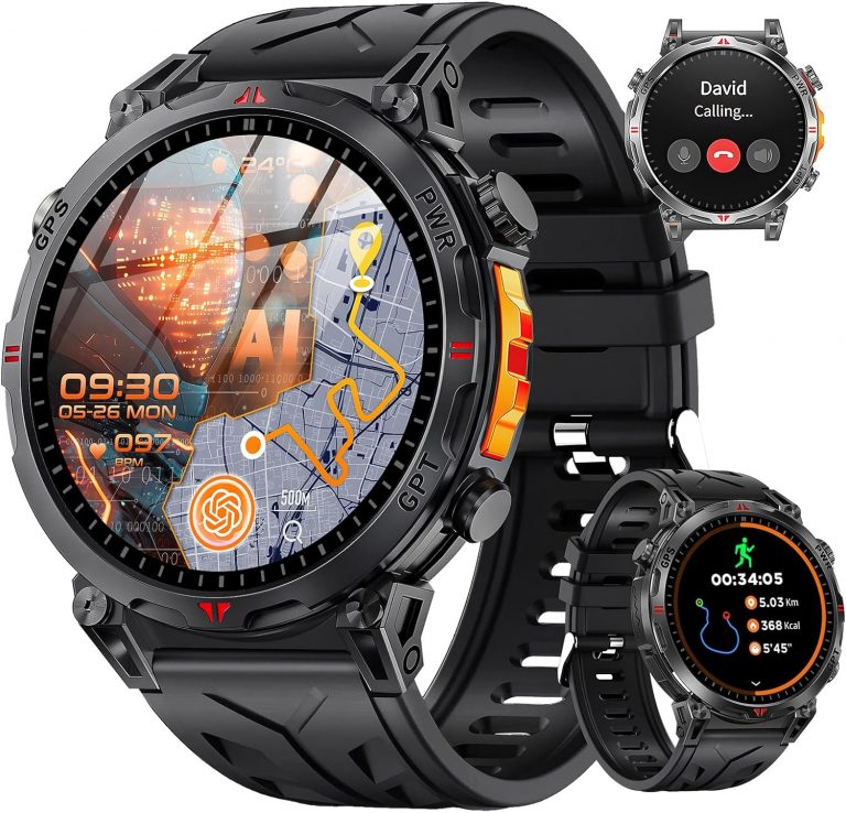 PirateDeals BlackWeeks: Rmana GPS Smartwatch Herren,2025 Militär Smartwatch Sportuhr mit Telefoniefunktion, 1.6 Zoll AMOLED Pirate-~Deals Fitnessuhr,ChatGPT/AI/5 GPS-Sportmodi/über 100 Sportmodi Sportuhr für Android iOS (Schwarz Silikon)44.99 statt 99.99 €⏩️ https://www.amazon.de/PIRATE-DEALS.COM/dp/B0FMJGV7XQ?tag=preisfehlerheute-21