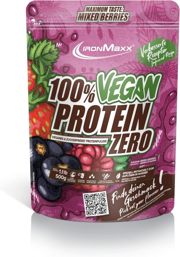 IronMaxx 100% Vegan Protein Zero - Mixed Berries 500g | Veganes Eiweißpulver ohne Zucker | Low Carb Protein Shake, High Protein, laktosefrei, geeignet für Muskelaufbau & Diät11,01€ statt 19,90€➡️ https://www.amazon.de/dp/B087H9LKRH/?tag=preisfehlerheute-21