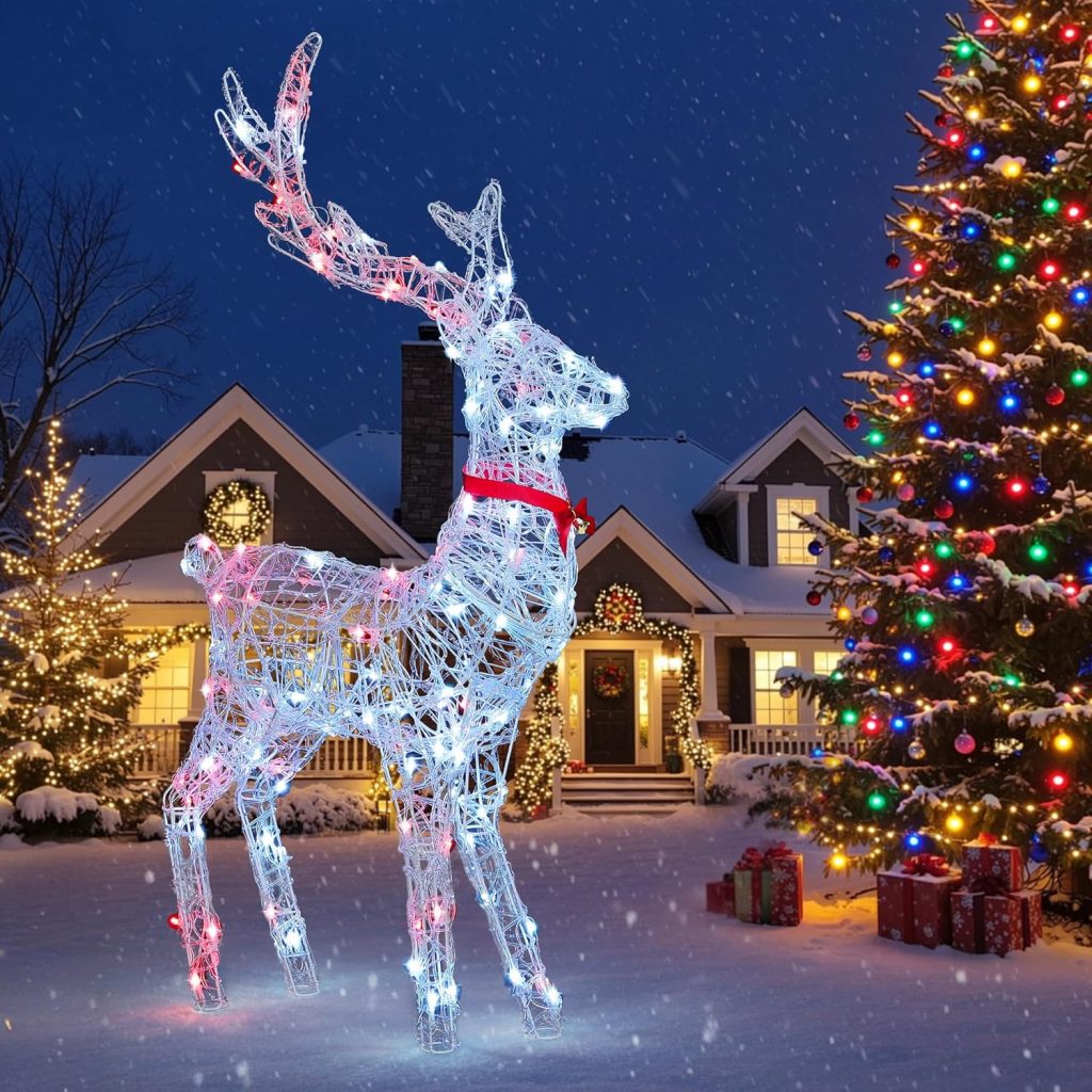 YITAHOME LED Rentier, Beleuchtet Weihnachtshirsch mit 120 RGB-LEDs und Fernbedienung, 89 Modi, Weihnachtsdekoration mit abnehmbarem Geweih und Halsteil für Haus, Hof und Garten (62x19x118cm)55,99€ statt 69,99€➡️ https://www.amazon.de/dp/B0FQNJS15J/?tag=preisfehlerheute-21