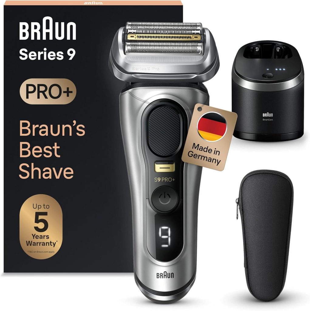 👑 Braun Series 9 Pro+ Rasierer Herren Elektrisch, Elektrorasierer mit 5 Pro Rasierelementen, Rasierapparat ProTrimmer & Reinigungsstation, 60 Min Laufzeit, Made in Germany, 9567cc, Silber258,99€ statt 348,40€ – 26,0 🔥🚚 Verkauft durch Amazon und Versand durch Amazon2,846 Bewertungen: 4.4 / 5.0 ⭐️⭐️⭐️⭐️🛒 zu Amazon https://www.amazon.de/dp/B0C5JQBPK1/?tag=preisfehlerheute-21