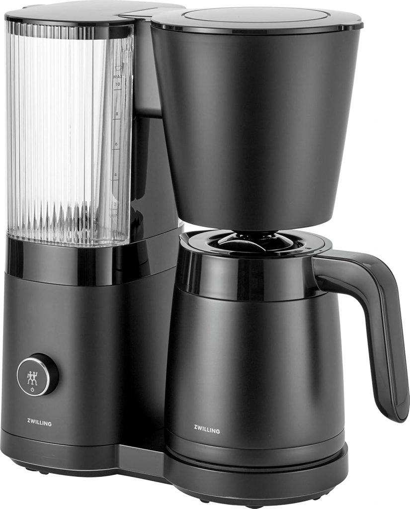 ZWILLING ENFINIGY Filterkaffeemaschine mit 1.25l Thermokanne, Kaffeemaschine mit Boiler, Blooming & smarter Entkalkerfunktion, Edelstahl, Schwarz69,95€ statt 149,00€➡️ https://www.amazon.de/dp/B0C1H6ZSQP/?tag=preisfehlerheute-21