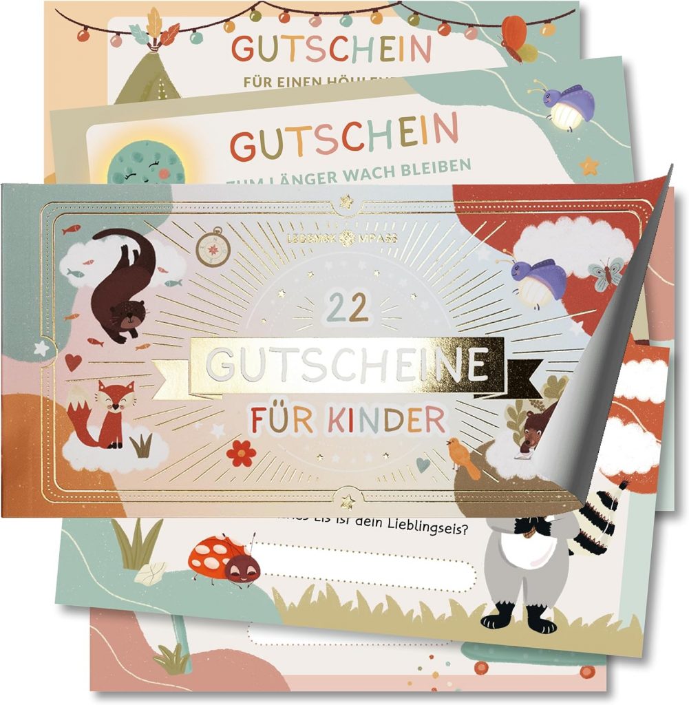 👑 Lebenskompass Gutscheinheft Kinder mit 22 Gutscheinen zum Selber ausfüllen - Kreative Gutscheine als Geschenk für Jungs oder Mädchen3,99€ statt 4,99€ - 21,00 % 🔥🚚 Verkauft von Lebenskompass und Versand durch Amazon70 Bewertungen: 4.7 / 5.0 ⭐️⭐️⭐️⭐️⭐️🛒 zu Amazon https://www.amazon.de/dp/B0CTQVH81K/?amp%3Btag=preisfehlerheute-21&tag=preisfehlerheute-21