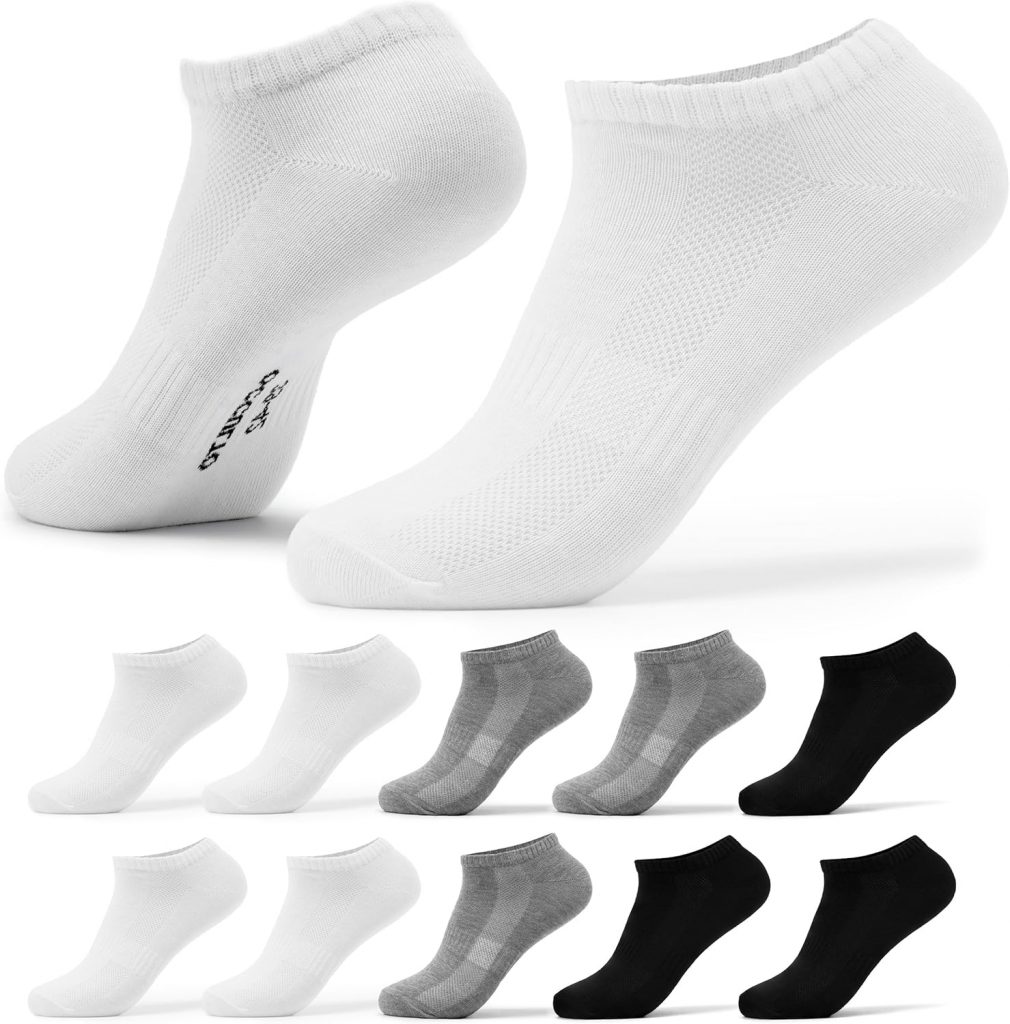 Occulto Damen Sneaker Socken 10er Pack (Modell: Diana) Schwarz Weiß Grau 35