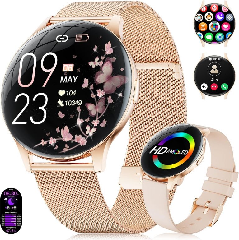 👑 Smartwatch Damen 2025 mit Anrufen - 7,99 mm Ultra-Dünne Elegante Fitness Armbanduhr mit 1,43 Zoll HD Always-On Display, IP68 Wasserdicht, 100+ Sportmodi, Frauengesundheit für iOS Android, Roségold59,99€ statt 119,99€ - 50,00 % 🔥🚚 Verkauft von Mantred und Versand durch Amazon47 Bewertungen: 4.5 / 5.0 ⭐️⭐️⭐️⭐️⭐️🛒 zu Amazon https://www.amazon.de/dp/B0FHBGD2KX/?amp%3Btag=preisfehlerheute-21&amp%3Bth=1&amp%3Bpsc=1&tag=preisfehlerheute-21