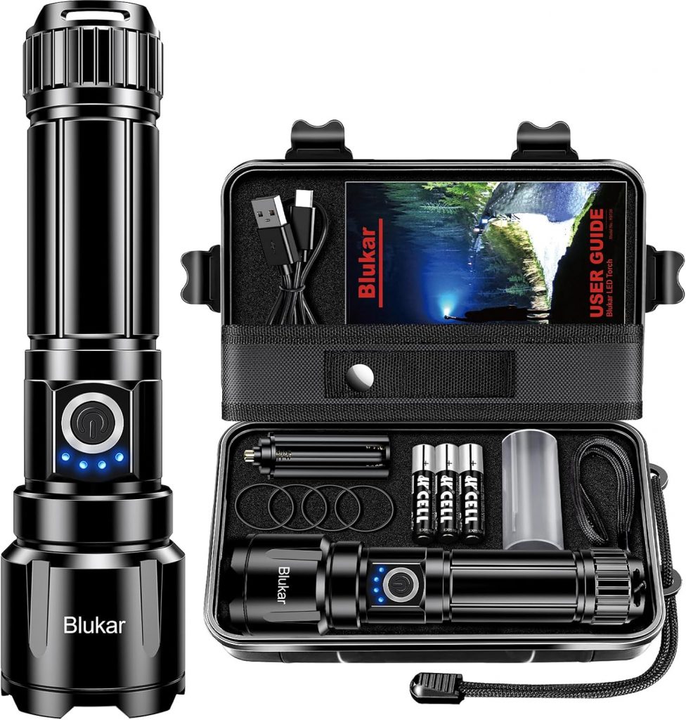 👑 Blukar Taschenlampe LED Aufladbar, Extrem Hell Hohe Helligkeit Zoombar Taschenlampen Starke mit 5 Lichtmodi, IP67 Wasserdichte Flashlight Torch für Camping, Wandern, Outdoor, Angeln, Notfäll12,99€ statt 22,99€ - 44,00 % 🔥🚚 Verkauft von Flying-Store und Versand durch Amazon9,446 Bewertungen: 4.6 / 5.0 ⭐️⭐️⭐️⭐️⭐️🛒 zu Amazon https://www.amazon.de/dp/B0C4L59NLJ/?amp%3Btag=preisfehlerheute-21&%3Bamp%3Bth=1&%3Bamp%3Bpsc=1&tag=preisfehlerheute-21