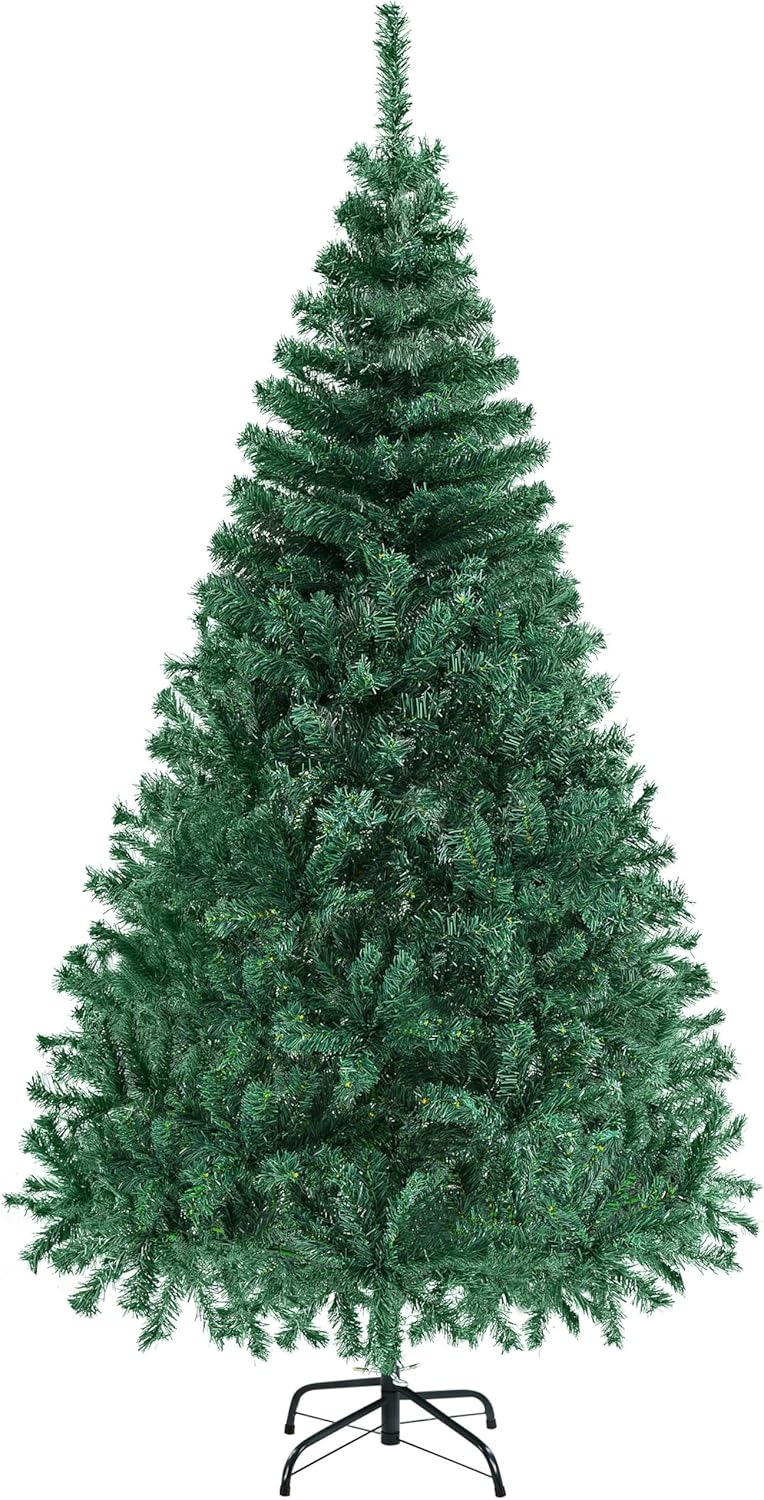 Yaheetech 183 cm künstliche Weihnachtsbaum, Schwer Entflammbare Tannenbaum mit 598 Spitzen & Zusammenklappbar Metallständer, Wiederverwendbarer Christbaum Kunstbaum für Weihnachtsdekorationen, Grün25.49€ ➡️ https://www.amazon.de/dp/B0DG92969J/?tag=preisfehlerheute-21