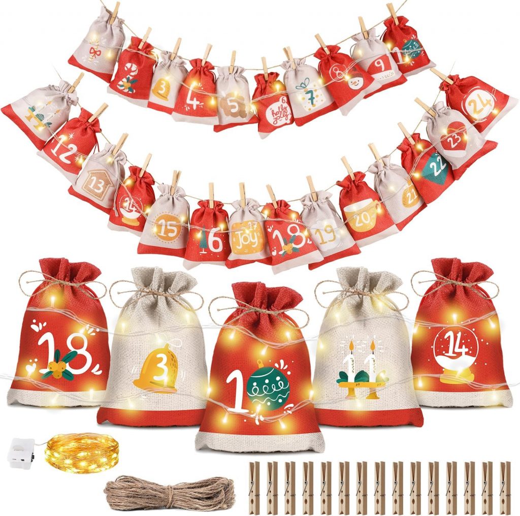 👑 Adventskalender Tüten zum Befüllen Stoff Weihnachtskalender 2025: Bonus LED 24 Säckchen zum Befüllen DIY Adventskalender Selber Basteln Jutesäckchen Stoffsäckchen, Tüten Weihnachten Nikolaus Säckchen9,89€ statt 15,99€ - 39,00 % 🔥🚚 Verkauft von LPING TECH EU STORE und Versand durch Amazon101 Bewertungen: 4.4 / 5.0 ⭐️⭐️⭐️⭐️🛒 zu Amazon https://www.amazon.de/dp/B0DCG4ST2Y/?amp%3Btag=preisfehlerheute-21&%3Bamp%3Bth=1&%3Bamp%3Bpsc=1&tag=preisfehlerheute-21