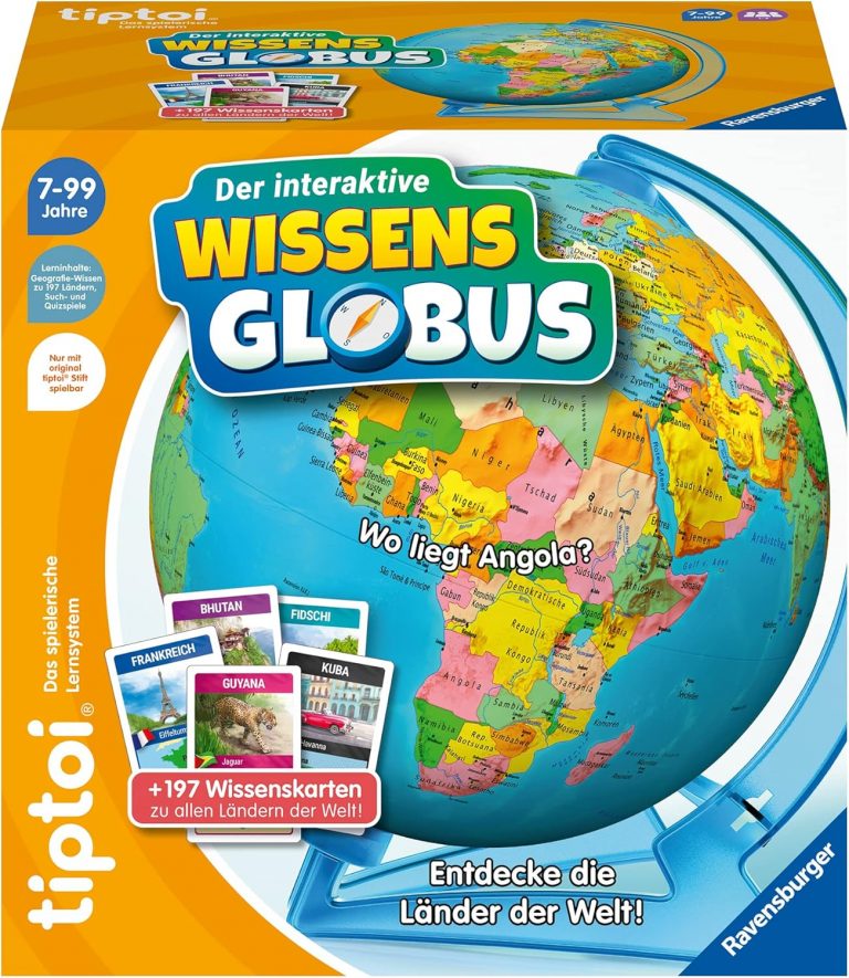 👑 Ravensburger tiptoi Spiel 00107 - Der interaktive Wissens-Globus - Lern-Globus für Kinder ab 7 Jahren, lehrreicher Globus für Jungen und Mädchen, für 1-4 Spieler37,99€ statt 59,99€ - 37,00 % 🔥🚚 Verkauft durch Amazon und Versand durch Amazon780 Bewertungen: 4.4 / 5.0 ⭐️⭐️⭐️⭐️🛒 zu Amazon https://www.amazon.de/dp/B09TKYXB7Y/?amp%3Btag=preisfehlerheute-21&tag=preisfehlerheute-21