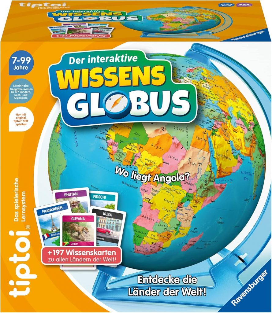 👑 Ravensburger tiptoi Spiel 00107 - Der interaktive Wissens-Globus - Lern-Globus für Kinder ab 7 Jahren, lehrreicher Globus für Jungen und Mädchen, für 1-4 Spieler37,99€ statt 59,99€ - 37,00 % 🔥🚚 Verkauft durch Amazon und Versand durch Amazon780 Bewertungen: 4.4 / 5.0 ⭐️⭐️⭐️⭐️🛒 zu Amazon https://www.amazon.de/dp/B09TKYXB7Y/?amp%3Btag=preisfehlerheute-21&tag=preisfehlerheute-21