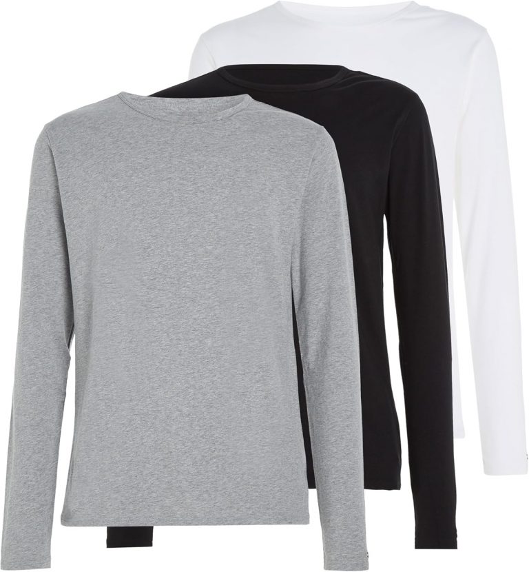 Tommy Hilfiger Herren Langarmshirts Basic, Mehrfarbig (Black/White/Grey Heather), M31,24€ statt 59,90€➡️ https://www.amazon.de/dp/B0BS9LGQ23/?tag=preisfehlerheute-21