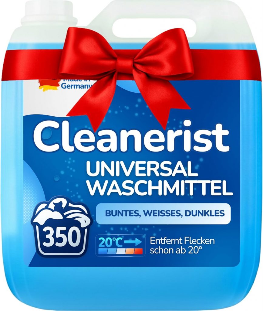 Cleanerist - Universal Waschmittel flüssig für 875 Wäschen - 5x 5l Flüssigwaschmittel Konzentrat für bunte, helle & dunkle Wäsche - XXL Vollwaschmittel mit Frischeduft für 20-95°C – statt Pods, Pulver38.17€ ➡️ https://www.amazon.de/dp/B0FPM8XLJ4/?tag=preisfehlerheute-21