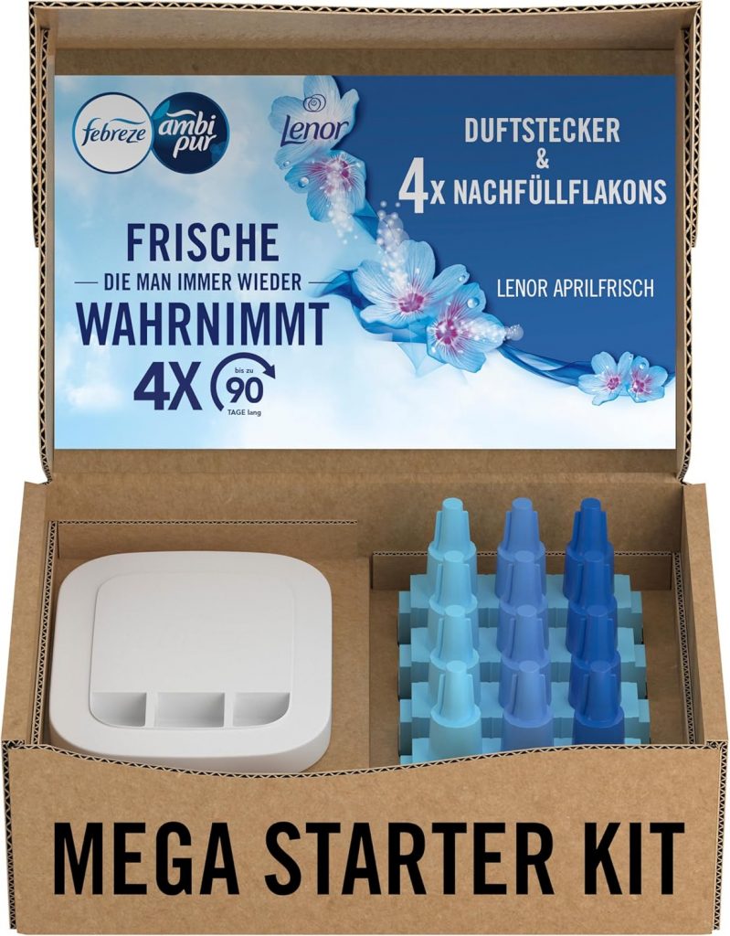 Febreze Programmierbarer Lufterfrischer 3Volution Duftstecker Starter-Kit + 4x Nachfüllflakons Aprilfrisch, Elektrischer Raumduft mit 3 Wechselnden Düftne Zum Bekämpfen Von Gerüchen15,58€ statt 19,99€➡️ https://www.amazon.de/dp/B0CMDKPKGL/?tag=preisfehlerheute-21