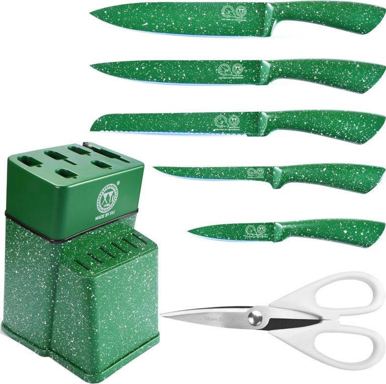 XYJ Authentic Since 1986, Knife Block Set, Professional Chef Knives Set With Knife Holder, Green Color Stainless Steel Knife, Meat Cleaver Slicing Cooking Kitchen Knife Kit12.53€ statt 35.99€⚡️ Blitzangebot nutzen➡️ https://www.amazon.de/dp/B0DGQDDV5S/?tag=preisfehlerheute-21