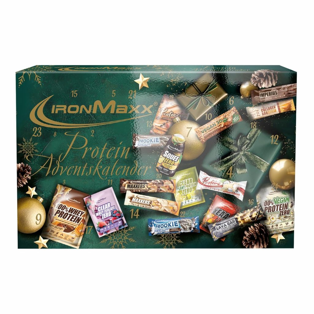 IronMaxx Protein Adventskalender 2025 | 24 sportliche Überraschungen für Fitness-Fans | High Protein Riegel, Shakes & mehr | Limitierte Fitness-Geschenkidee39,99€ statt 45,39€➡️ https://www.amazon.de/dp/B0FNRVB9VB/?tag=preisfehlerheute-21