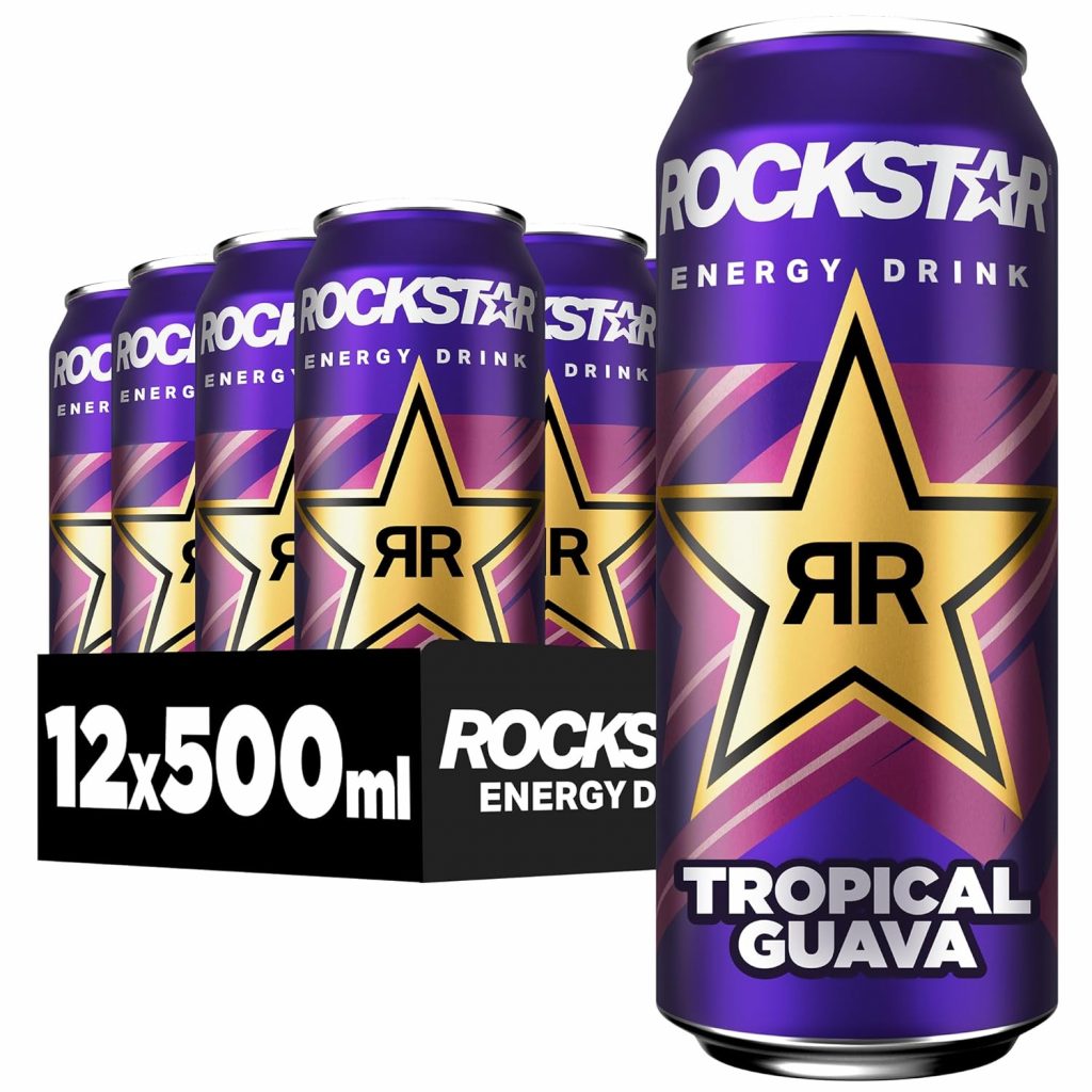 Rockstar Energy Drink Tropical Guava Geschmack – Koffeinhaltiges Erfrischungsgetränk für den Energie Kick, EINWEG (12 x 500ml) (Verpackungsdesign kann abweichen)8,48€ statt 17,88€➡️ https://www.amazon.de/dp/B00K6K44DI/?tag=preisfehlerheute-21
