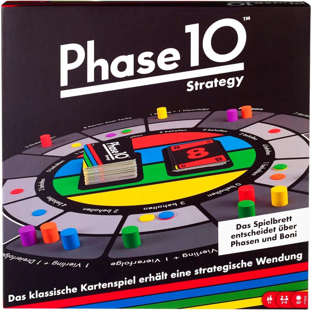 🤴 Mattel Games Phase 10 Brettspiel Strategy, interaktives Spiel für die Familie, Perfekt als Kinderspiel oder als Spiel für Erwachsene, Gesellschaftsspiel, für 2-6 Spieler, ab 7 Jahren, FTB2925,59€ statt 35,99€ – 29,0 🔥🚚 Verkauft durch Amazon und Versand durch Amazon2,407 Bewertungen: 4.7 / 5.0 ⭐️⭐️⭐️⭐️⭐️🛒 zu Amazon https://www.amazon.de/dp/B07BN2TXBH/?th=1&tag=preisfehlerheute-21#038;psc=1&tag=preisfehlerheute-21