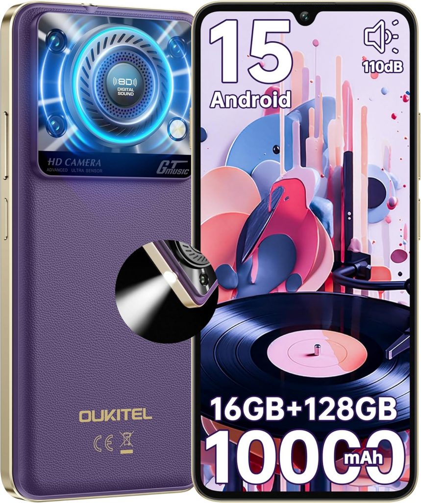 OUKITEL C60 Android 15 Smartphone Ohne Vertrag - 10000mAh 16GB+128GB 6.88 Zoll 90Hz Handy Günstig 13MP+5MP Kamera 120LM Taschenlampe,Lautsprecher,GPS, Dual SIM 4G Simlockfreie Handys,Violett49.99€ statt 149.99€➡️ https://www.amazon.de/dp/B0FBQXZLPX/?tag=preisfehlerheute-21
