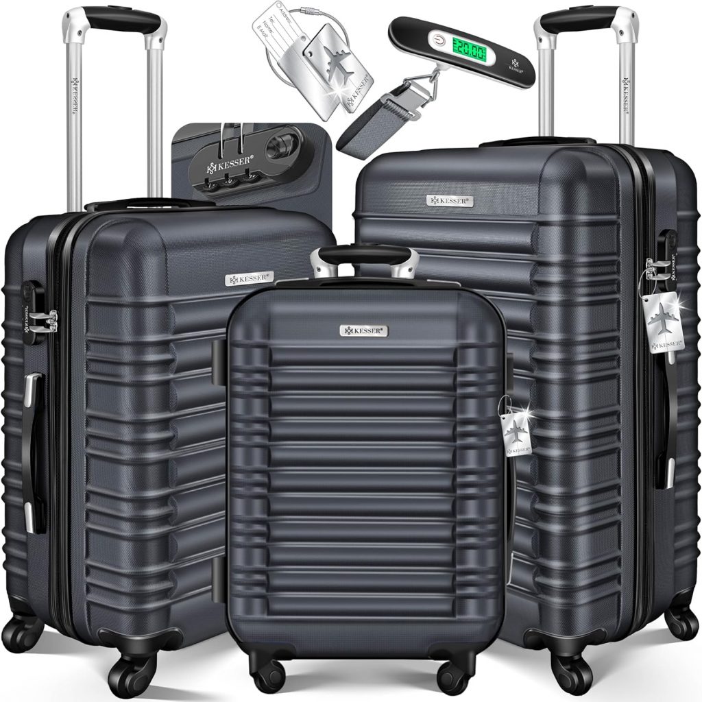 KESSER® 3tlg. Hartschalenkofferset Hartschalenkoffer Reisekoffer Set Reisekofferset Trolley Koffer 4 Rollen ABS-Hartschale Teleskopgriff Inkl. Kofferwaage + Gepäckanhänger Rollkoffer Schloss, M-L-XL69.80€ statt 109.80€➡️ https://www.amazon.de/dp/B0867YKGLK/?tag=preisfehlerheute-21
