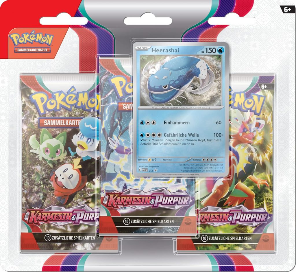 PREISFEHLER.SHOP BlackWeeks: Pokémon-Sammelkartenspiel: 3er-Pack Karmesin & Purpur – Heerashai (3 Boosterpacks & 1 holografische Promokarte) ;PREISFEHLER.SHOP15.99 €⏩️ https://www.amazon.de/PREISFEHLER.SHOP/dp/B0BXQ2H88V?tag=preisfehlerheute-21