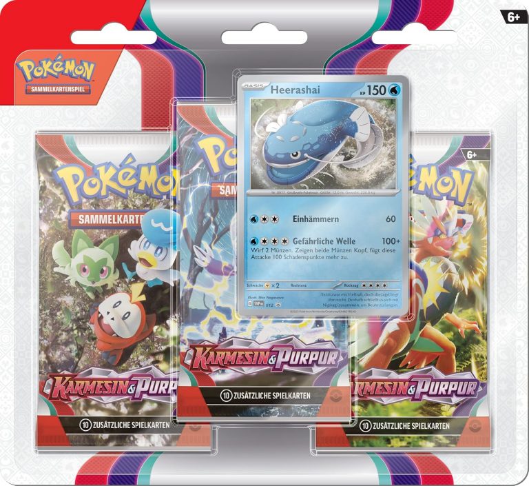 PirateDeals BlackWeeks: Pokémon-Sammelkartenspiel: 3er-Pack Karmesin & Purpur - Heerashai (3 Boosterpacks & 1 holografische Promokarte) ;Pirate-Deals15.99 €⏩️ https://www.amazon.de/PIRATE-DEALS.COM/dp/B0BXQ2H88V?tag=preisfehlerheute-21