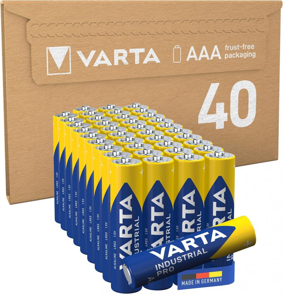 VARTA Batterien AAA, 40 Stück, Industrial Pro, Alkaline Batterie, 1,5V, Vorratspack in umweltschonender Verpackung, Made in Germany [Exklusiv bei Amazon]11,86€ statt 16,99€➡️ https://www.amazon.de/dp/B00LN803K0/?tag=preisfehlerheute-21