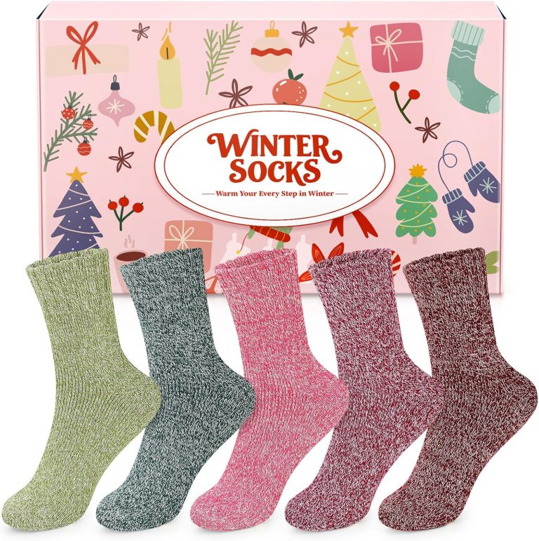 🤴 5 Paar Thermosocken Damen, Wollsocken, Warme Wintersocken Damen, Dicke Stricksocken, Winter Damen Socken Bunte Gemütlich und Atmungsaktiv/EU-Größe 35-429,74€ statt 12,99€ - 26,00 % 🔥🚚 Verkauft von Airabc EU und Versand durch Amazon5,165 Bewertungen: 4.5 / 5.0 ⭐️⭐️⭐️⭐️⭐️🛒 zu Amazon https://www.amazon.de/dp/B08J417HKT/?amp%3Btag=preisfehlerheute-21&amp%3Bth=1&amp%3Bpsc=1&tag=preisfehlerheute-21