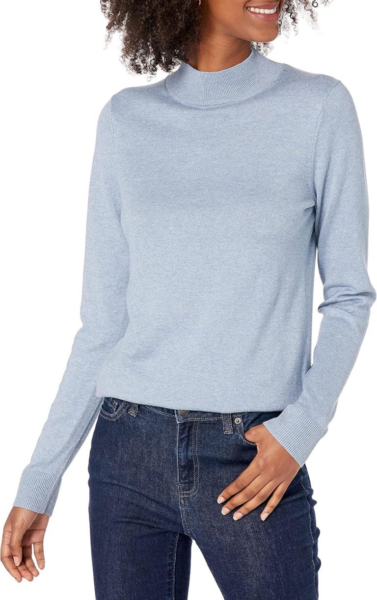 Amazon Essentials Damen Leichter Pullover mit Stehkragen (in Übergröße erhältlich), Indigoblau Meliert, XL16,66€ statt 23,80€➡️ https://www.amazon.de/dp/B07QJGNY73/?tag=preisfehlerheute-21