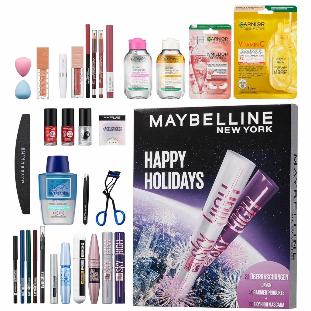 👑 Maybelline New York Adventskalender 2025, Mit 31 Türchen für den gesamten Dezember, 26 Originalprodukten & 5 Goodies, inkl. 2 Sky High Mascara + 4 Garnier Skincare Produkten52,49€ statt 69,98€ – 26,0 🔥🚚 Verkauft durch Amazon und Versand durch Amazon448 Bewertungen: 4.7 / 5.0 ⭐️⭐️⭐️⭐️⭐️🛒 zu Amazon https://www.amazon.de/dp/B0FDWSY9GY/?th=1&tag=preisfehlerheute-21#038;psc=1&tag=preisfehlerheute-21