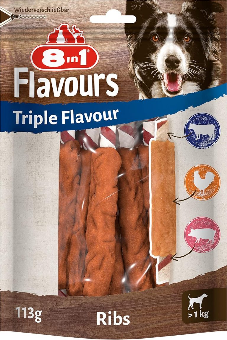 👑 8in1 Triple Flavour Ribs Kaustangen für Hunde - Kausnacks mit extra viel Fleisch, 113g Beutel (ca. 6 Stück)2,84€ statt 3,99€ - 29,00 % 🔥🚚 Verkauft durch Amazon und Versand durch Amazon2,986 Bewertungen: 4.7 / 5.0 ⭐️⭐️⭐️⭐️⭐️🛒 zu Amazon https://www.amazon.de/dp/B07NDM1P5H/?amp%3Btag=preisfehlerheute-21&amp%3Bth=1&amp%3Bpsc=1&tag=preisfehlerheute-21