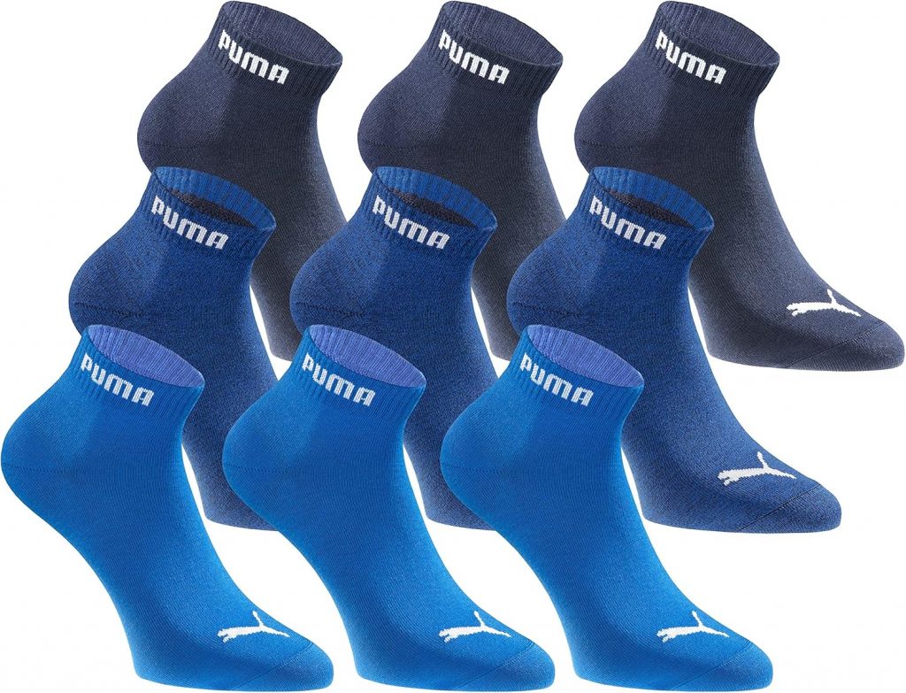 PUMA Quartersocken 18 Paar Pack Statement Edition – Damen und Herren – Navigate Peacoat Pack – Gr. 39