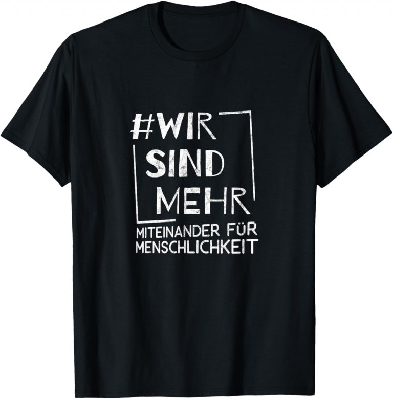 Wir Sind Mehr Gegen Rassismus WSM Miteinander Für Menschlichkeit Anti-Hass T-Shirt, Herren, Sozial engagierte Personen, Schwarz, S, Kurzarm10,62€ statt 17,95€➡️ https://www.amazon.de/dp/B07PYJNRQN/?tag=preisfehlerheute-21