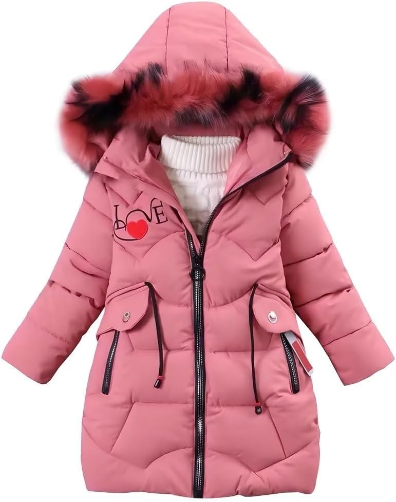 linboo Mädchen Winterjacke Kinder Wintermantel Dicke Steppjacke Lange Warme Parka Baumwolljacke Outdoor Mantel mit Fellkapuze und Love Stickdruck, Rosenrot, 140-146 (Etikettengröße: 150)18.99€ 🏷️ Coupon anwenden➡️ https://www.amazon.de/dp/B0C934PKMW/?tag=preisfehlerheute-21