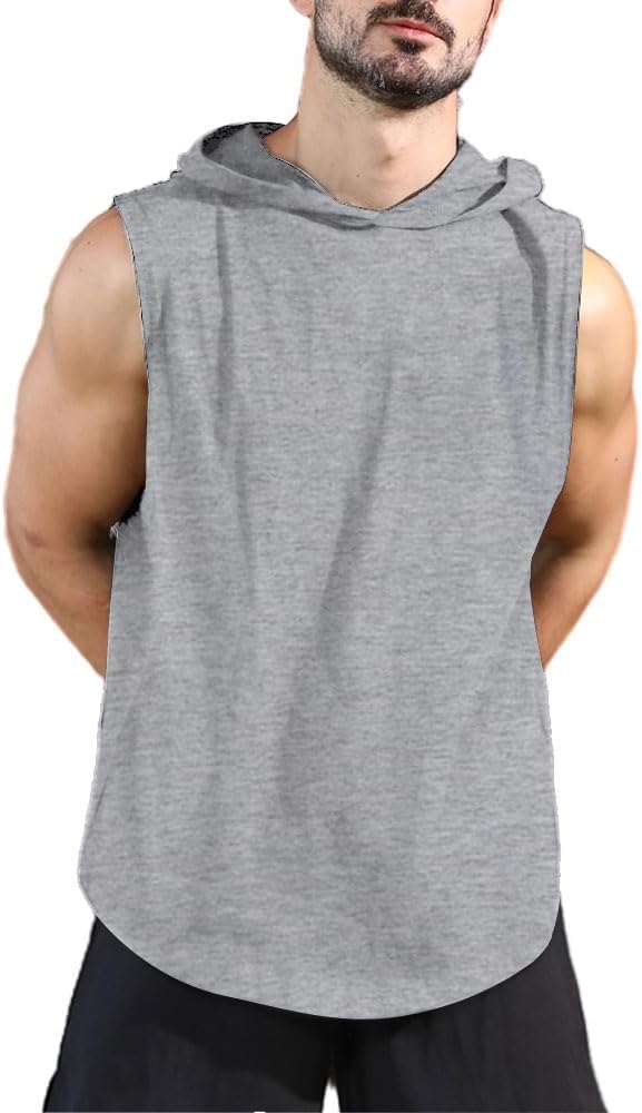 Herren Workout Hoody Tank Tops Athletic Training Bodybuilding Ärmellose Hoodie-Shirts Baumwolle Gym Ärmelloses Muskel-T-Shirt Grau L7,59€ statt 14,85€➡️ https://www.amazon.de/dp/B0C6T94H3W/?tag=preisfehlerheute-21