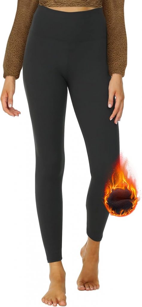 Thermo Leggings Damen Gefüttert High Waist Thermoleggins Lang Mit Innenfleece Warm Teddy Sportleggins Strumpfhosen Thermohose Laufhose Winterkeid