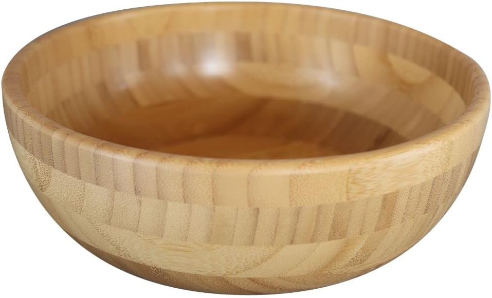 pandoo Bambus Schüsseln Obstschale, Schüssel Set, Salatschüssel Bambus Geschirr Obstkorb, Holzschale, Bowl Deko…