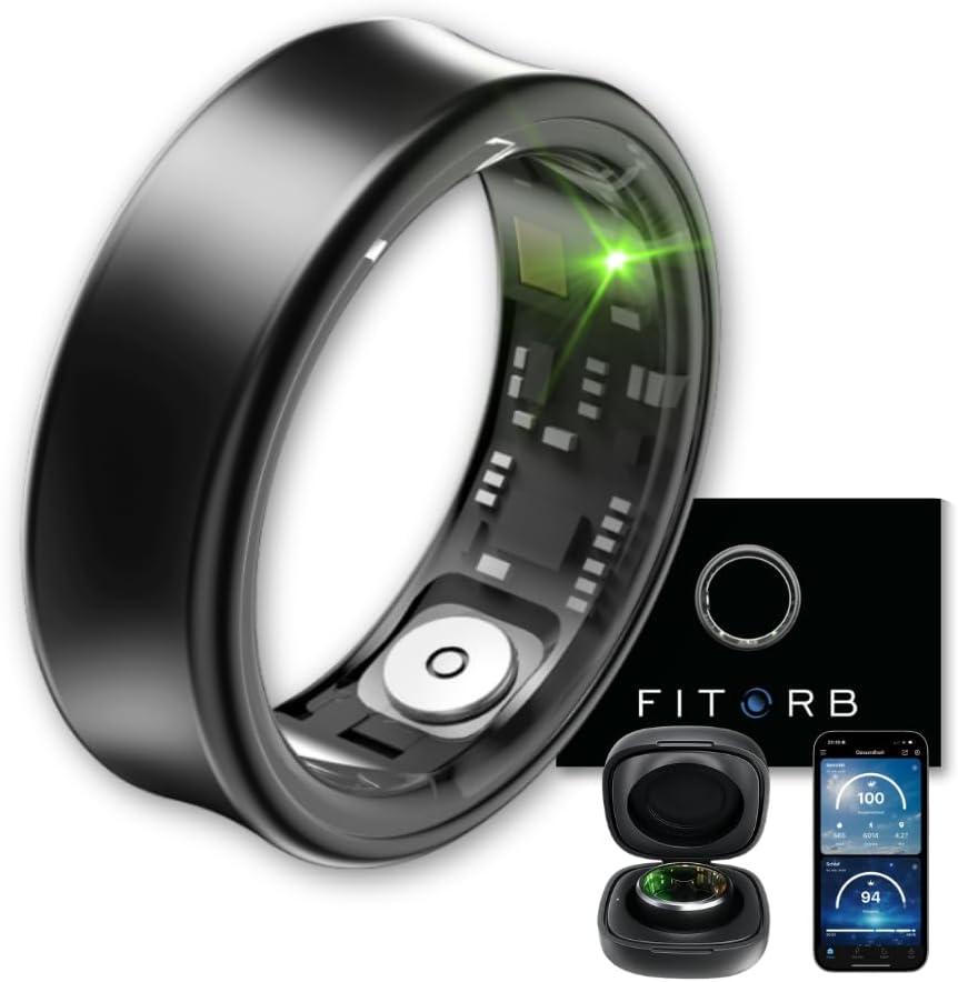 Fitorb Smart Ring Pro - Das Original. High-Tech Fitness- & Gesundheitsring, Schlafanalyse, 24/7 Aktivitätstracking. Temperaturmessung, Stress. Proberinge. (Neptun, Schwarz, 17,5 mm (7))79,91€ statt 99,90€➡️ https://www.amazon.de/dp/B0FF2T872L/?tag=preisfehlerheute-21