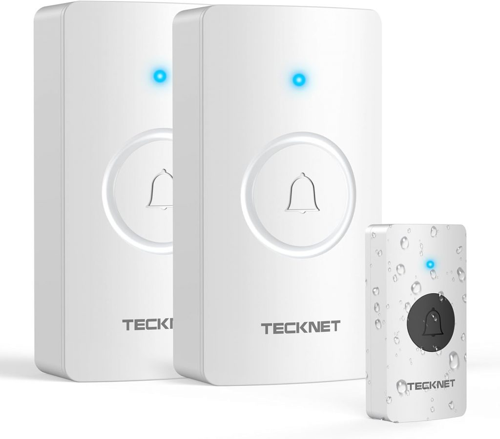 TECKNET Funkklingel, 400m Reichweite IP67 Funkklingel aussen wasserdicht, Funkklingel Batteriebetrieben mit 2 Empfängern, 5 Lautstärkestufen, 60 Melodien mit 4,5 Jahren Batterielebensdauer, Weiß20,00€ statt 27,00€➡️ https://www.amazon.de/dp/B0CZ6CXDX1/?tag=preisfehlerheute-21