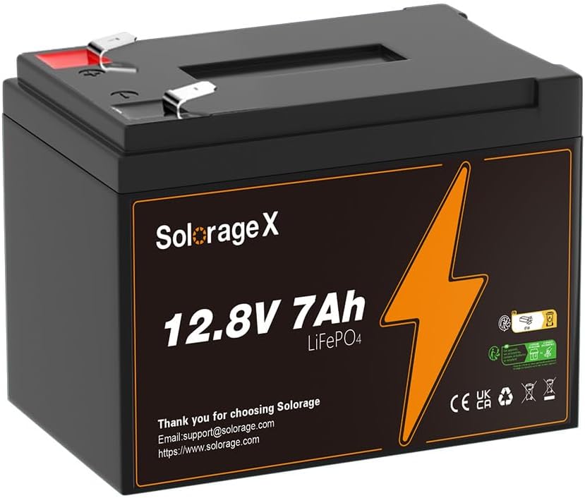 12V 7Ah kleine Lifepo4 Batterie, 3000+ Deep Cycle wiederaufladbare 12v Batterie f&uuml;r USV, BMS-Schutz, f&uuml;r Wohnmobile, Golfwagen, Rasenm&auml;her, Solarpanel, Camping30,99&euro;
